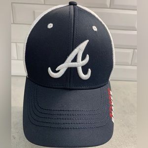 Atlanta Braves Baseball Cap Hat Adjustable Navy Blue Red White Fan Favorite MLB